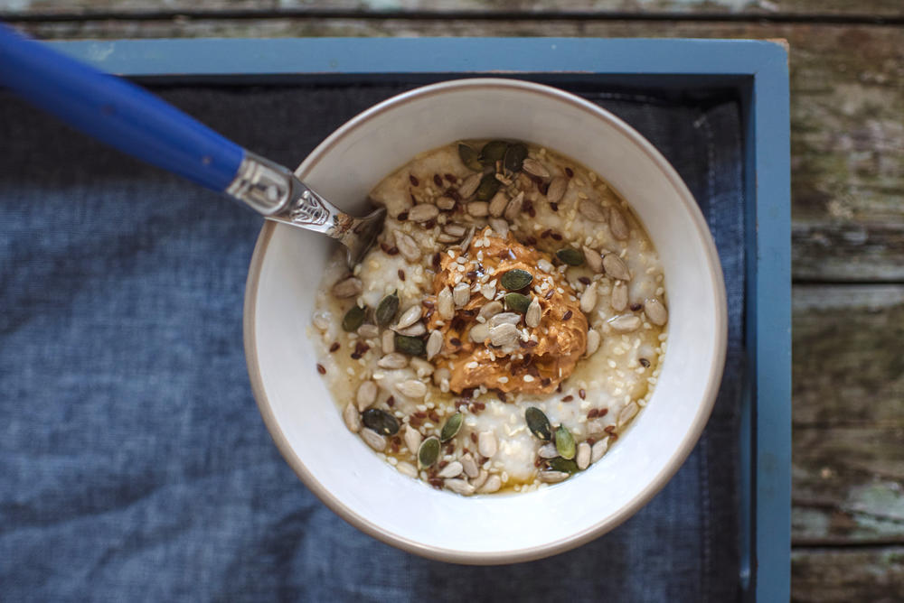 Protein Porridge With Homemade Peanut Butter