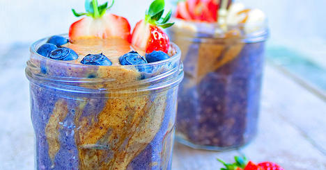 Blueberry Protein Overnight Oats