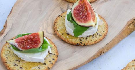 Fig, Basil & Goat's Cheese Canapés