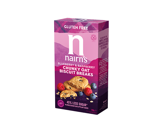 Nairn's Gluten Free Blueberry & Raspberry Chunky Oat Biscuit Breaks