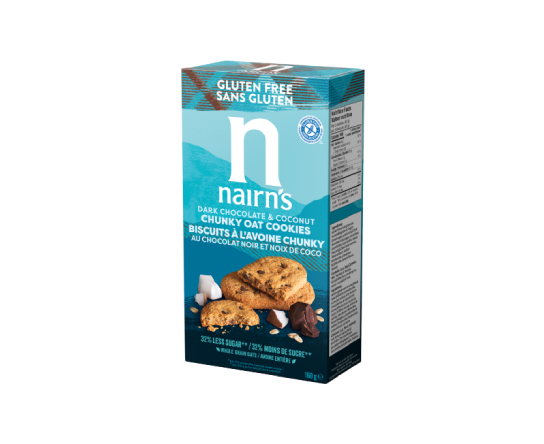 Nairn's Canada Gluten Free Dark Chocolate & Coconut Chunky Oat Cookes