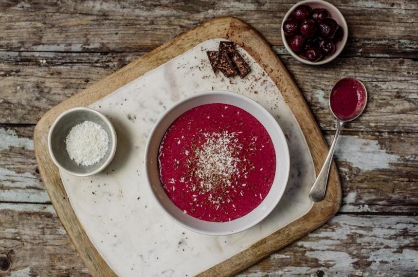 Dark Cherry and Oat Smoothie Bowl