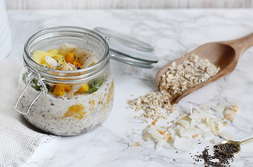 Mango And Pineapple Overnight Oats