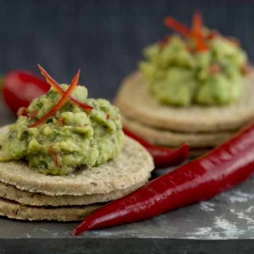 Lime and chilli guacamole