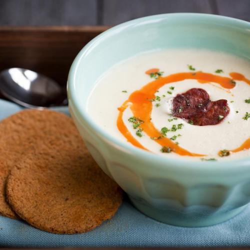 potato, parsnip and chorizo soup