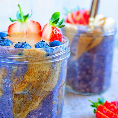 Blueberry Protein Overnight Oats