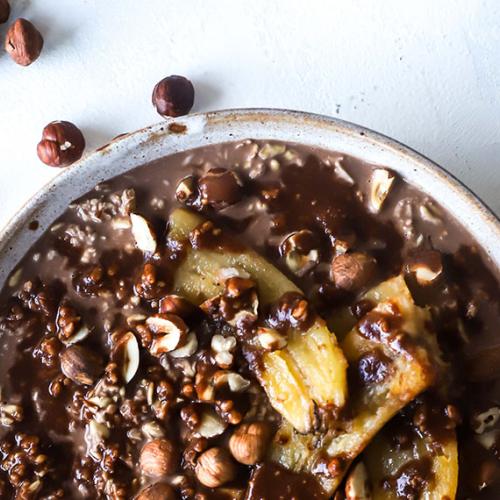 Chocolate And Banana Overnight Oats