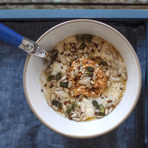 Protein Porridge With Homemade Peanut Butter