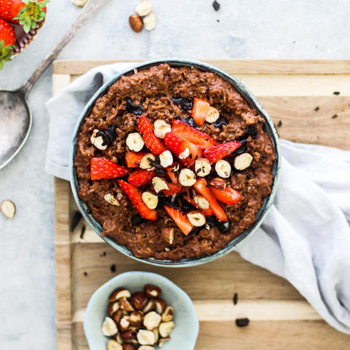 Healthy Nutella Porridge Bowl