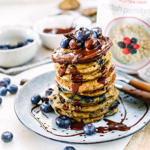 Oat Blueberry Pancakes