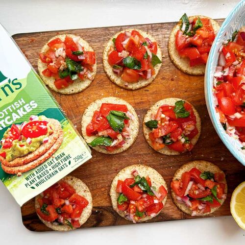 Vegan Balsamic Bruschetta Oatcakes 