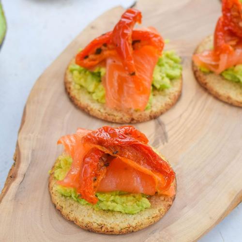 Smoked Salmon & Smashed Avocado Canapés