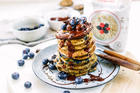 Oat Blueberry Pancakes