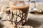 Oat biscuits drizzled with chocolate